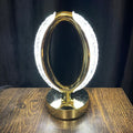 Luxury Gold-Plated Side Table Lamp with Multicolor Lighting – Rechargeable & Modern Design