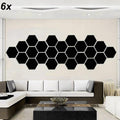 6x Acrylic Hexagon wall decor(Black)