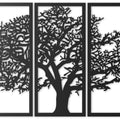 Wall Decor Tree in 3 panels 3 panel tree decor, Engraved Wall Art